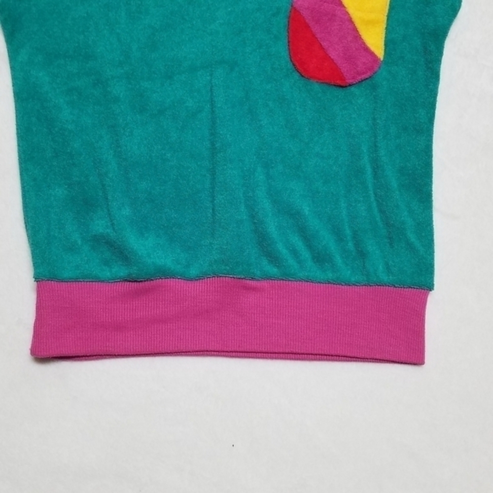 1970s Rare Vintage Little Lisa Terry Cloth Cap Sleeve Top High Rise Shorts Set S - Picture 11 of 14